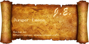 Junger Emese névjegykártya